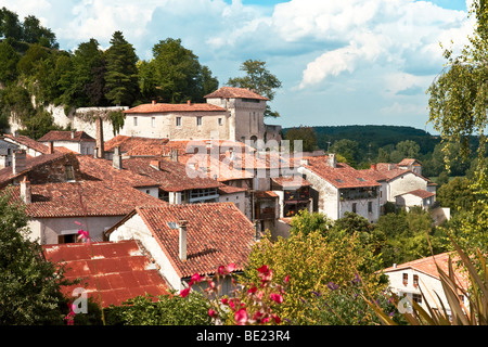 Das Dorf von Aubeterre-Sur-Dronne Charente Frankreich Stockfoto