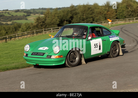 2009 Tour Britannia Startnummer 55 an Harewood Hillclimb in Yorkshire. Stockfoto