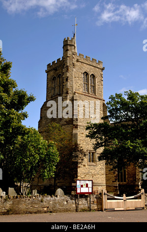 Glockenturm der Klosterkirche Elstow, Bedfordshire, England, UK Stockfoto
