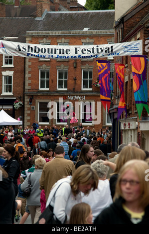 Ashbourne International Streetfest 2009 Straßentheater und Kunst-Festival in Ashbourne Derbyshire Peak District England Stockfoto