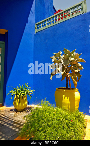 Eine grafische Detail des alten Studios von Jacques Majorelle, jetzt das Museum im Jardin Majorelle in Marrakesch Stockfoto