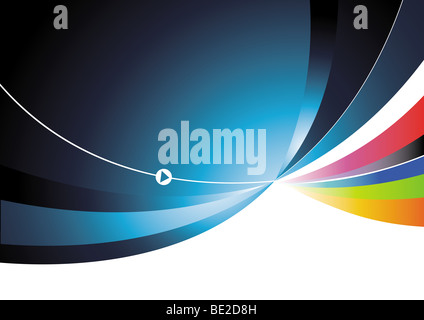 Fließende abstrakten Hintergrund mit einer Farbe Injektion! Stockfoto