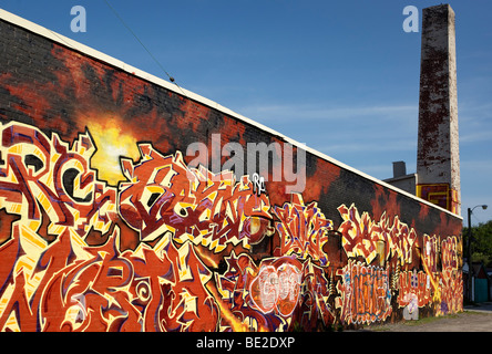 Graffitiwand in Toronto Stockfoto