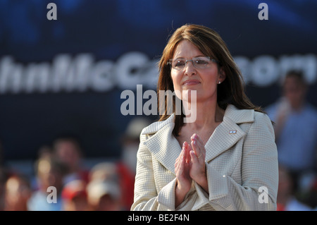 O'FALLON - 31. AUGUST: Gouverneur von Alaska Saran Palin bei einer Kundgebung in O'Fallon in der Nähe von St. Louis, MO am 31. August 2008 Stockfoto