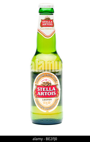 Eine Flasche von Stella Artois Lagerbier Stockfoto