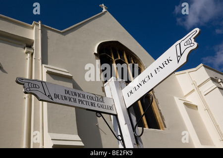 Dulwich Dorf, South London GB UK post anmelden Stockfoto