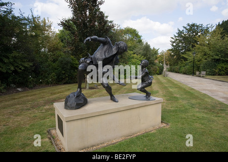 Statue von Edward Alleyn, außerhalb Armenhäuser, Dulwich Dorf Südlondon GB UK Stockfoto