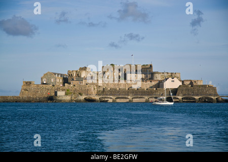 dh Castle Cornet Kanal Inseln ST PETER PORT GUERNSEY Castle Gebäude Zinnen Stadtmauer militärische Festung Stockfoto