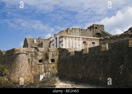 dh Castle Cornet ST PETER PORT GUERNSEY Burgenbau Wehrgang Burgwall Garnison Stockfoto