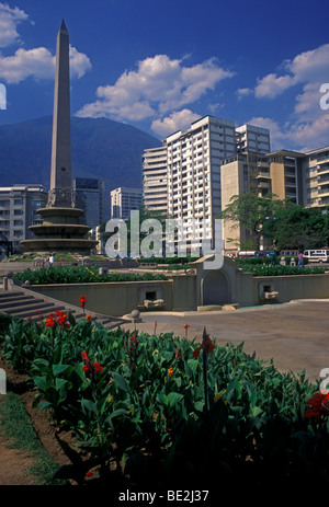 Obelisk, Plaza Altamira, Stadt der Hauptstadt Caracas, Caracas, Venezuela Stockfoto