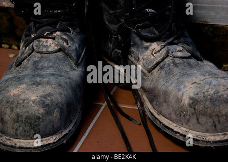 Arbeitsstiefel Stockfoto