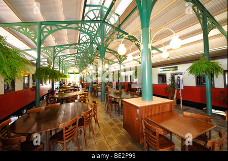 Innen gedreht, Kuranda Scenic Railway, historischen Bahnhof, Süßwasser-Station, Cairns, Queensland, Australien Stockfoto