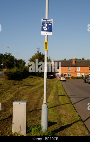 Stock Foto eines Smartwater Zeichens um Einbrüche in der Grafschaft Nottingham in England abzuschrecken. Stockfoto