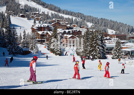 Courchevel 1850 Skigebiet in Trois Vallées, Les Trois Vallees, Savoie, Alpen, Frankreich Stockfoto