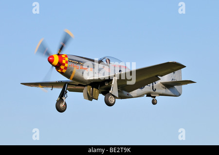 U.S.-amerikanischen Kämpfer North American p-51 Mustang, Europa der größte Treffen von Vintage Flugzeuge im Hahnweide, Kirchheim-Teck, Baden Stockfoto