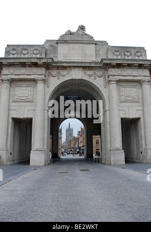 Menin Gate Denkmal für die fehlenden Ypern Aussätzigen-Belgien Stockfoto