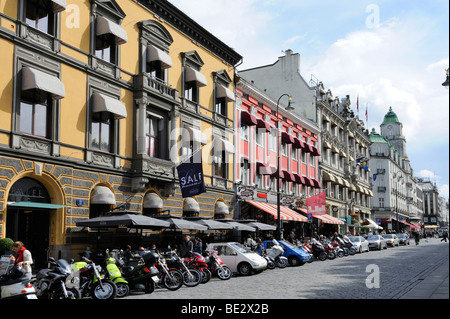 Karl Johans Gate, Boulevard, Oslo, Norwegen, Skandinavien, Nordeuropa Stockfoto