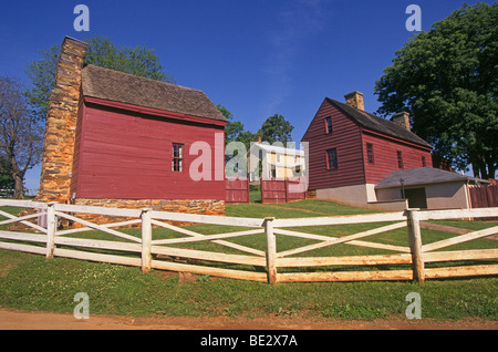 Asche Rasen-Hochland, die Haus und Hof von US-Präsident James Monroe, in der Nähe von Charlottesville, Virginia Stockfoto