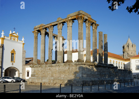 Römische Tempel der Diana in Evora, UNESCO-Weltkulturerbe, Alentejo, Portugal, Europa Stockfoto