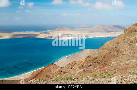 Insel La Graciosa in der Nähe von El Mirador del Rio auf Lanzarote Stockfoto