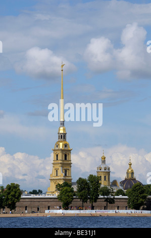 Peter und Paul Festung mit Peter und Paul Kathedrale, Sankt Petersburg, Russland, Europa Stockfoto