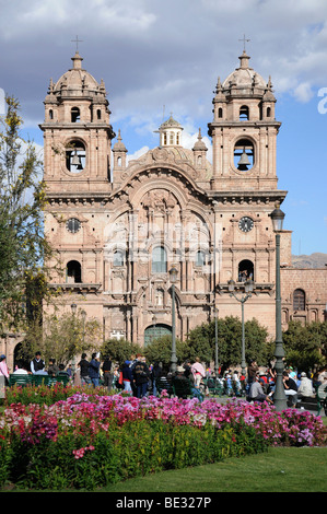 La Compania de Jesus, Jesuitenkirche, Plaza de Armas, historisches Stadtzentrum, Cusco, Peru, Südamerika, Lateinamerika Stockfoto