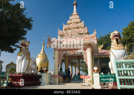 Bupaya Pagode am Ayeyarwady Fluss, Bagan, Pagan, Burma, Myanmar, Asien Stockfoto