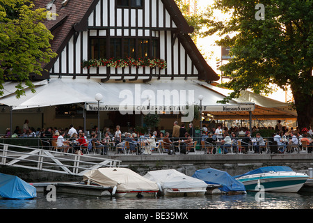Restaurant "Wirtshaus am See", Hafen Bregenz, Bodensee, Vorarlberg, Austria, Europe Stockfoto