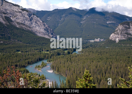 Bow Valley; Banff; Kanada; Alberta; Canadian Rockie Mountains; Banff Nationalpark; Stockfoto