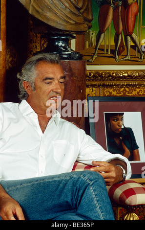 Flavio Briatore, Leiter der Renault Formel1 Team fotografiert in seiner Londoner Wohnung (Chelsea) Stockfoto