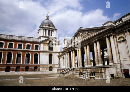 Old Royal Naval College, die ehemalige königliche Militärschule für die Marine, University of Greenwich im Osten der Stadt, London Stockfoto