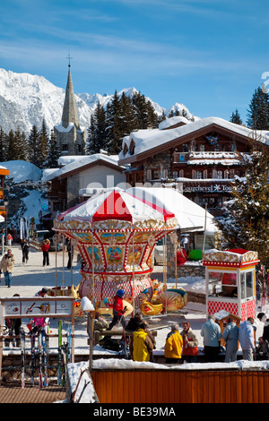 Courchevel 1850 Skigebiet in Trois Vallées, Les Trois Vallees, Savoie, Alpen, Frankreich Stockfoto