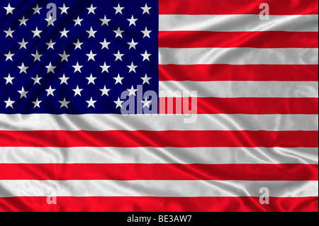 Rippled amerikanische Flagge Stockfoto