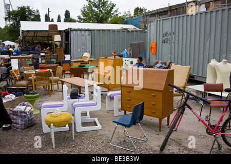 Flohmarkt am Mauerpark Park, Bezirk Mitte, Berlin, Deutschland, Europa Stockfoto