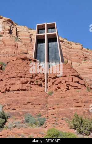 Kapelle des Heiligen Kreuzes, moderne Felsenkirche aus den 50ern, Sedona, Arizona, USA Stockfoto
