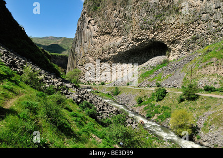 Riesige Basaltsäulen am Awan Schlucht in der Nähe von Garni, Canyon, Kotayk Region, Armenien, Asien Stockfoto