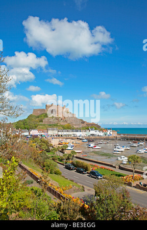 Mont Hochmuts Burg, Gorey, Insel Jersey, Kanalinseln Stockfoto