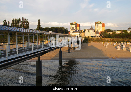 Blick von der Pier von Heringsdorf Seaside Resort, Insel Usedom, Mecklenburg-Western Pomerania, Deutschland, Europa Stockfoto