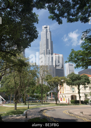 Maybank Tower ist der aktuelle Sitz der Maybank in Singapur. Stockfoto