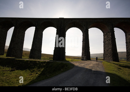 Ribblehead-Viadukt, Ribblesdale, Yorkshire Dales, England, UK Stockfoto