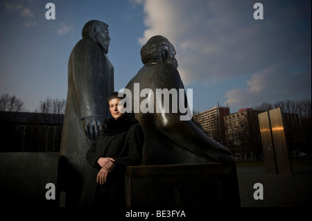 Sahra Wagenknecht, DIE LINKE Partei, in der Marx-Engels-Denkmal in Berlin, Deutschland, Europa Stockfoto