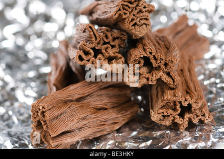 Flocken Schokoladenstücken Stockfoto