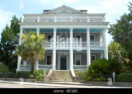 Typische Wohnhausarchitektur in der Stadt Beaufort, Confederate States Architecture, South Carolina, USA Stockfoto