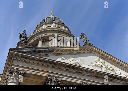 Teilansicht des französischen Dom am Gendarmenmarkt in Berlin, Deutschland, Europa Stockfoto