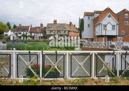 Fluß Avon, Tewkesbury Abbey Mühle, Gloucestershire, Cotswolds, England, Juli 2009 Stockfoto