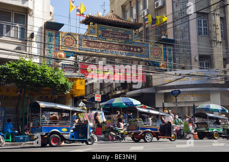 Tuk Tuk, taxis in China Town, Bangkok, Thailand, Asien Stockfoto