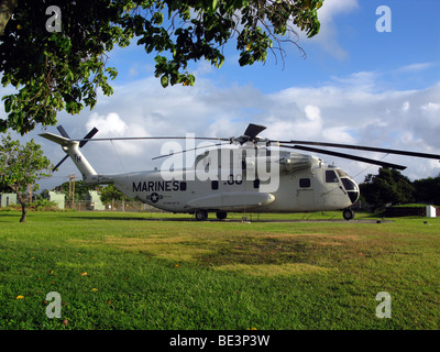 CH-53 Sea Stallion Schwergut-Transport-Hubschrauber auf dem Display. Stockfoto