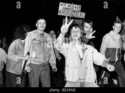 Leipzig, DDR, historische Bild, Montagsdemo, Herbst 1989 Stockfoto