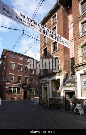 Der Beatles-Shop in Mathew Street Liverpool UK Stockfoto
