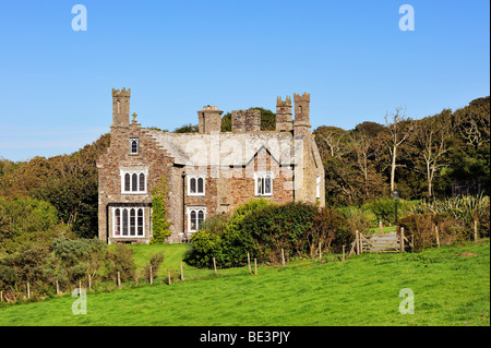 Pfarrhaus neben der Kirche von St. Morwenna und St. Johannes der Täufer in der Nähe von Morwenstow am nördlichsten Punkt von Cornwall, En Stockfoto